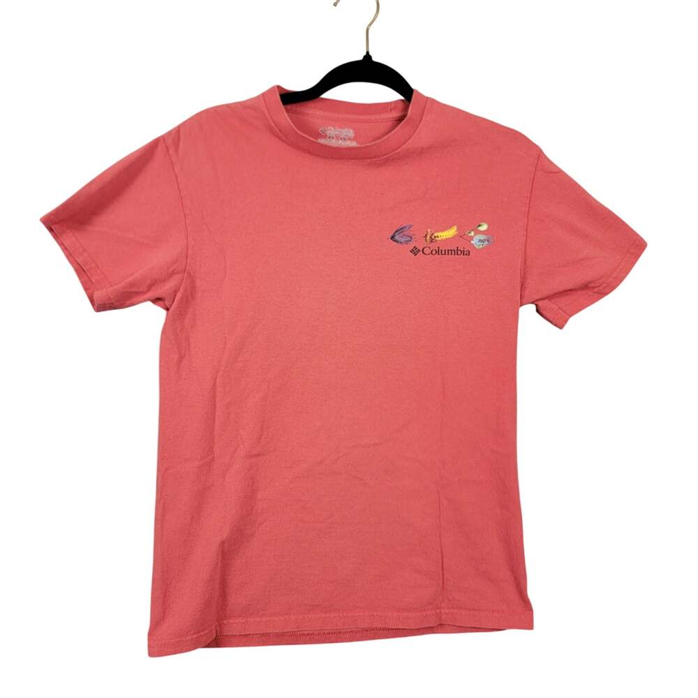 Columbia PFG Periodic Table of Fish Lures Graphic Tee Mens 3XL Red Short Sleeve